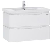 Тумба Sanwerk Alessa Air с умывальником Канте 80 белая