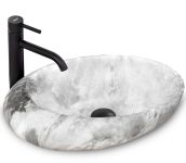 Умывальник (раковина) REA ROXY C STONE L.GRAY накладной 49x31