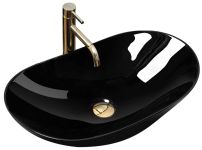 Умывальник (раковина) REA ROYAL 60 BLACK накладной 60,5x36