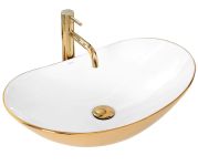 Умывальник (раковина) REA ROYAL WHITE GOLD накладной 60,5x36