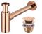 Сифон универсальный для раковины (умывальника) REA ROSE GOLD CLICK-KLAK розовое золото