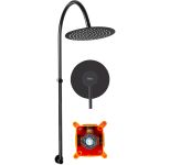 Душевой гарнитур REA LUGANO BLACK + BOX черный матовый