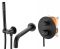 Смеситель для ванны REA LUNGO BLACK + BOX черный скрытого монтажа