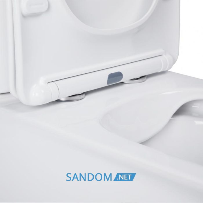 Унітаз-компакт Qtap Nando безободковий з сидінням Soft-close QT12221222AW