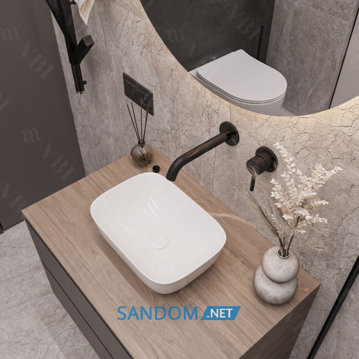 Умывальник накладной VBI RAVENNA S WHITE 36x25