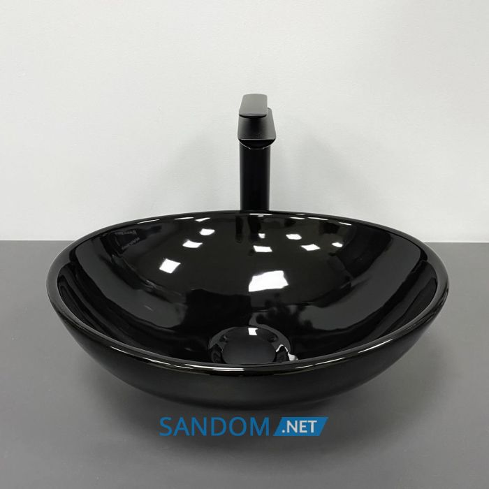 Умивальник накладний VBI PARMA BLACK GLOSSY 41,5x33,5