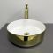 Умывальник накладной VBI PRATO GOLD WHITE 36x36