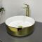 Умывальник накладной VBI PRATO GOLD WHITE 36x36