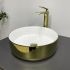 Умывальник накладной VBI PRATO GOLD WHITE 36x36