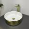 Умывальник накладной VBI PRATO GOLD WHITE 36x36