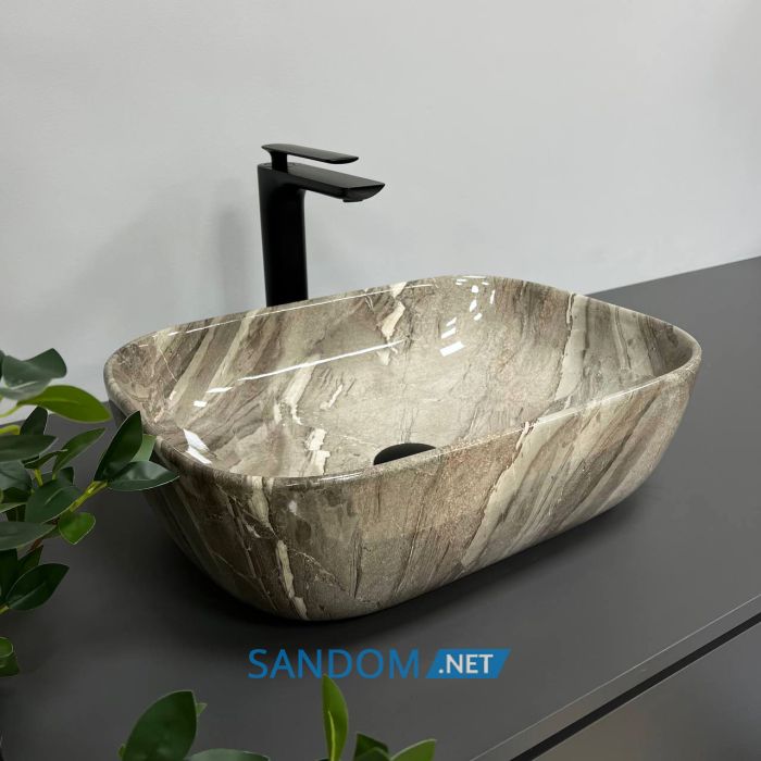 Умывальник накладной VBI RAVENNA JASPER GLOSSY 46x32,5