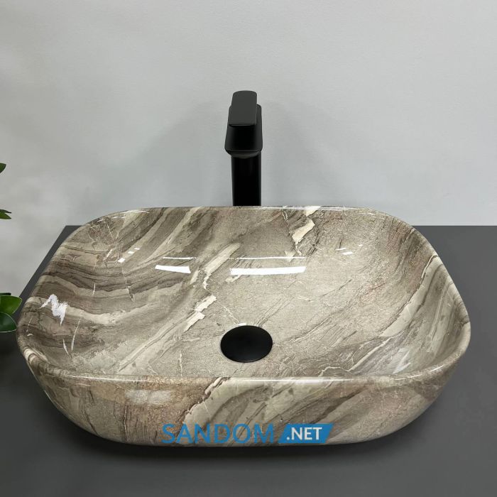 Умывальник накладной VBI RAVENNA JASPER GLOSSY 46x32,5