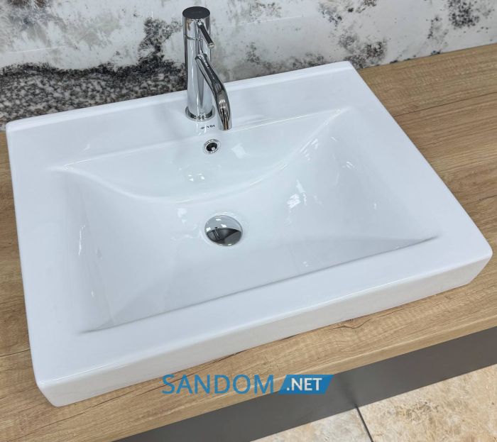 Умивальник врізний VBI BAGNARA WHITE 70x46