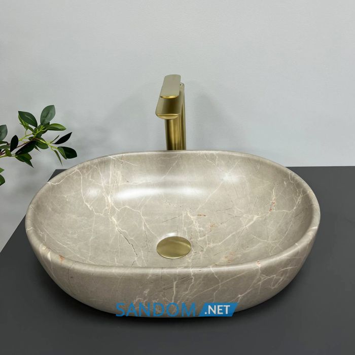 Умывальник накладной VBI MODENA S BEIGE STONE MATT 48,5x34,5