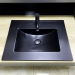 Умивальник врізний VBI FERRARA BLACK MATT 62x46