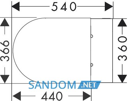 ELU PURA S унітаз підвісний 54*36,6см AquaHelix Flush, HygieneEffect, в комплекте з сиденням Slim з функцією SoftClose and QuickRelease