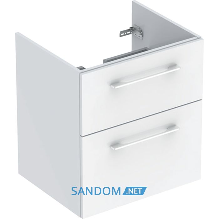 SELNOVA SQUARE шафка для вбудованого умивальника slim rim  60см, з двома шухлядами 58,8*63,5*50,2 см, білий