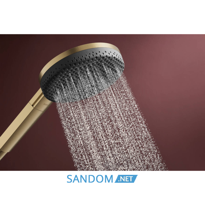 RAINDANCE ALIVE SELECT S ручний душ (3 типи струменів RainAir, PowderRain, Massage), шліфованна бронза