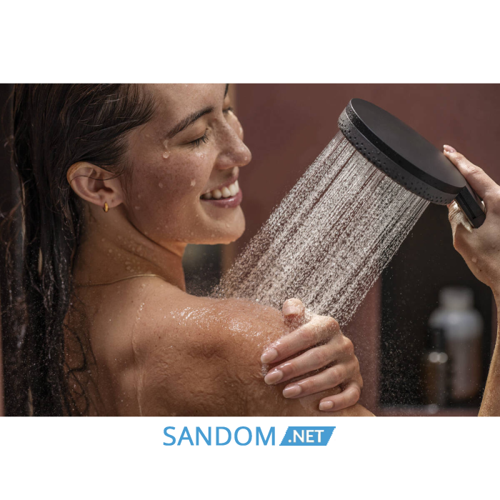 RAINDANCE ALIVE SELECT S ручний душ (3 типи струменів RainAir, PowderRain, Massage), чорний матовий