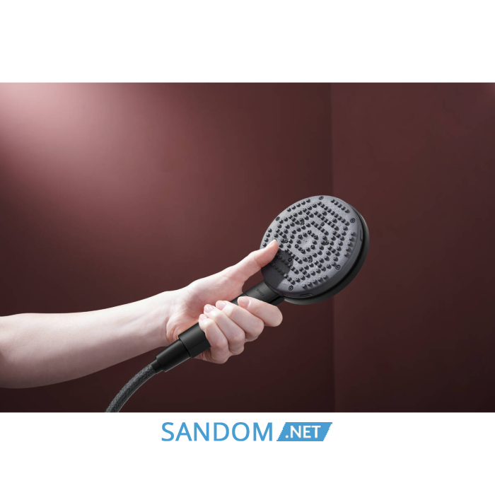 RAINDANCE ALIVE SELECT S душовий набір EcoSmart (ручний душ 3режими, шланг, тримач), шліфованний чорний хром