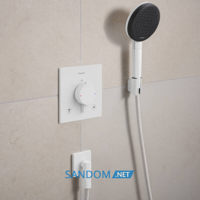 RAINDANCE ALIVE SELECT S душовий набір EcoSmart (ручний душ 3режими, шланг, тримач), білий матовий