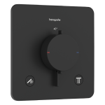 ECOSTAT COMFORT Q термостат для 2х споживачів, ПМ, чорний матовий