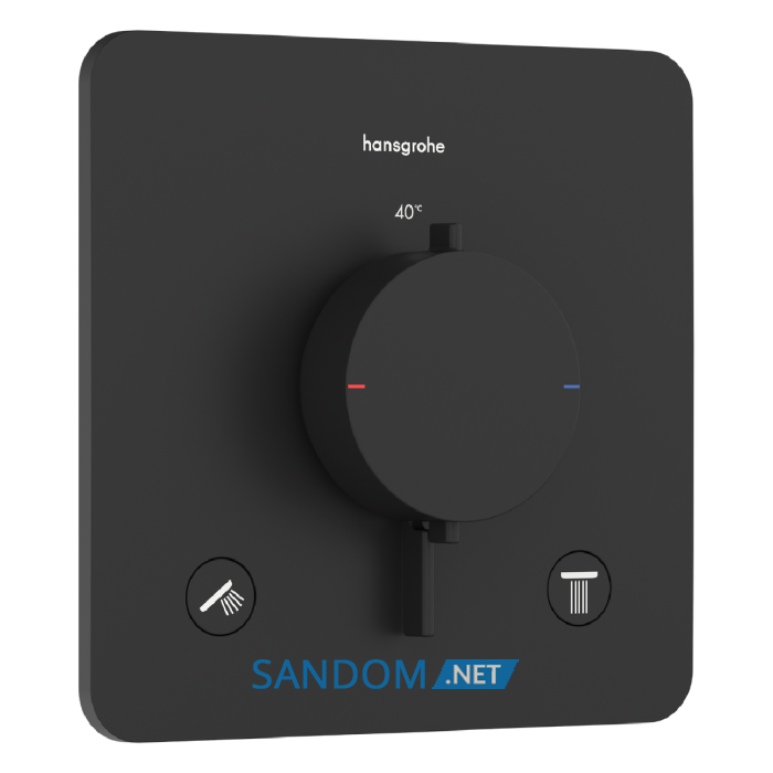 ECOSTAT COMFORT Q термостат для 2х споживачів, ПМ, чорний матовий