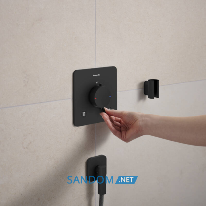 ECOSTAT COMFORT Q термостат для 2х споживачів, ПМ, чорний матовий