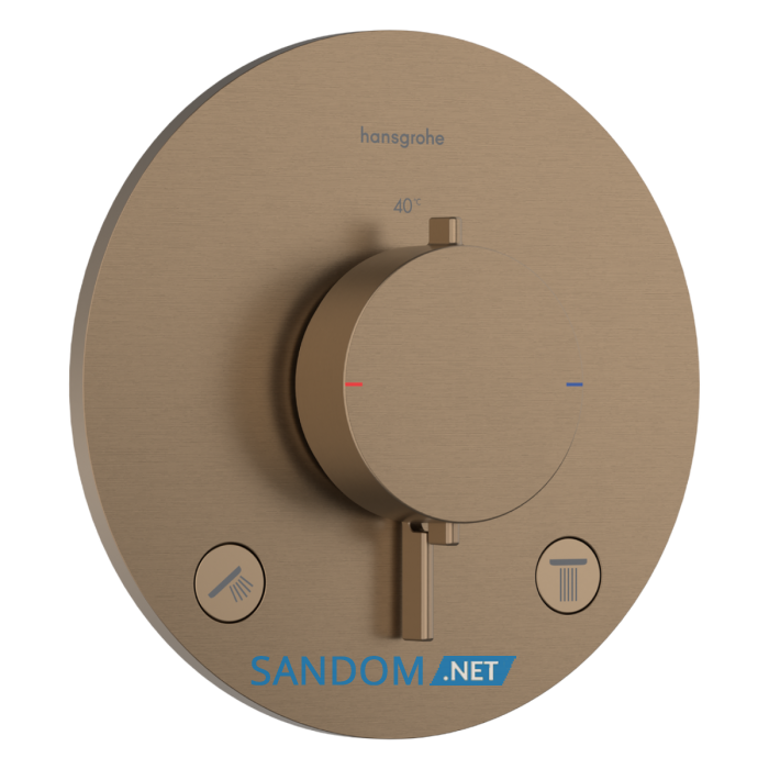 ECOSTAT COMFORT S термостат для 2х споживачів, ПМ, шліфованна бронза