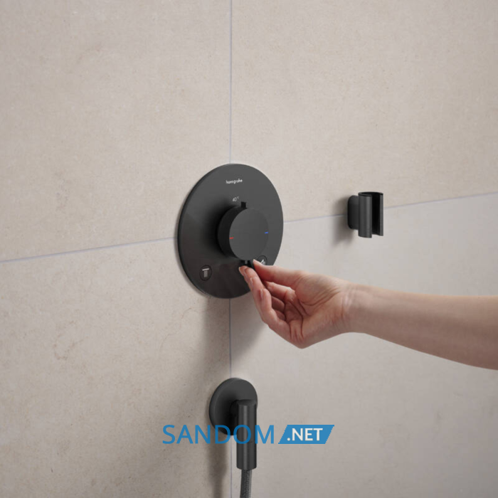ECOSTAT COMFORT S термостат для 2х споживачів, ПМ, шліфованний чорний хром