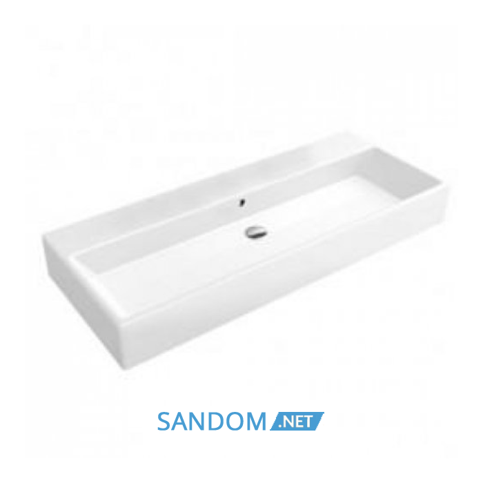 MEMENTO умивальник 120*47см без отв, з переливом, White Alpin CeramicPlus
