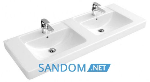 VILLEROY&BOCH Умивальник 130*49см двійний, White Alpin