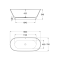 INIS ванна 160*70см, з матерiалу штучний камiнь Stonex, з сифоном в комплектi