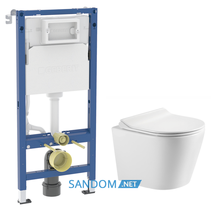 Набір інсталяційний: DOBRY c06822200 унітаз twist, сидіння duroplast +458.103.00.2 DUOFIX Basic інсталяція для унітазу, без клавіші