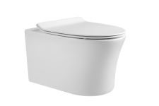 AGUA RONDA унітаз 54*36*36см підвісний без обідка, сидіння тверде slim slow-closing