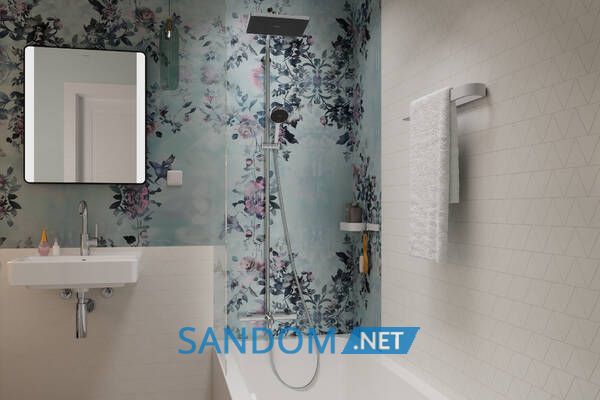ACTIVERA Q 290/180 1jet EcoSmart Showerpipe душова система з термостатом для ванни, хром