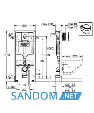 RAPID SL інсталяційний комплект 4в1, 38750001, GROHE