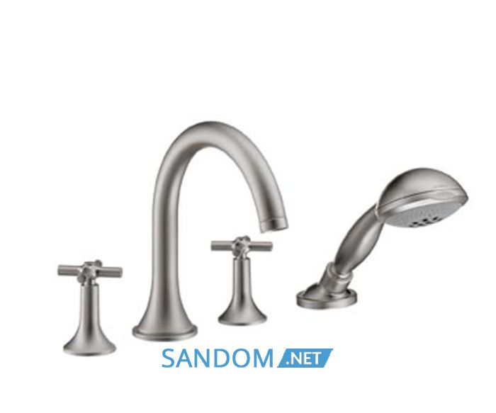 Axor Terrano - змішувач на край ванни на 4 отвори (хрестики) сатінокс HANSGROHE 37447810