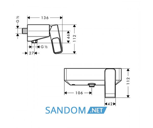 Axor Urquiola - змішувач для душу HANSGROHE 11620000
