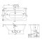 OBERON-ванна 190*90см з ніжками