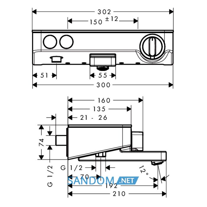 Shower Tablet Select Термостат для ванни