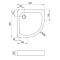 Піддон для душу акриловий Eger Tisza 80x80x15