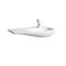 ALESSI ONE раковина-стiлешниця 90*50*16,5см, накладна, лiвосторон. крило-поличка, з отв.пiд змiш., з покриттям LCC