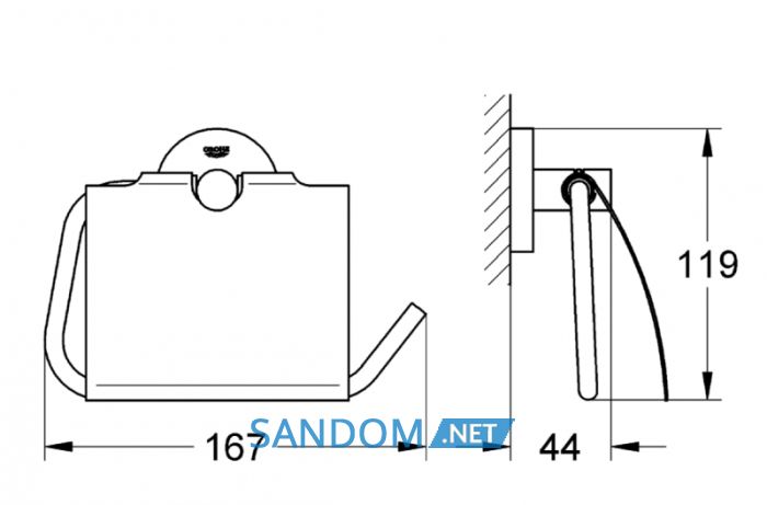 Тримач туалетного паперу GROHE ESSENTIALS 40367001