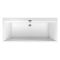 SQURO EDGE 12 ванна 180*80см з ніжками та зливом-переливом, колір white alpin