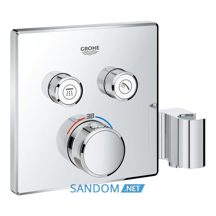 Grohtherm SmartControl Термостат для душу, зовнішня частина, на 2 споживача, з вбудованим утримувачем ручного душу