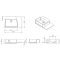 Умивальник 58*37*12,5см підвісний, з поличкою кам'яний Solid surface