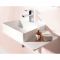 Умивальник 58*37*12,5см підвісний, з поличкою кам'яний Solid surface