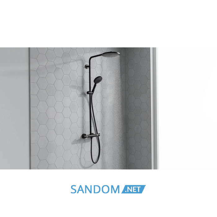 Raindance Select S Душова система Showerpipe 240 1jet P, з термостатом, колiр покриття матовий чорний