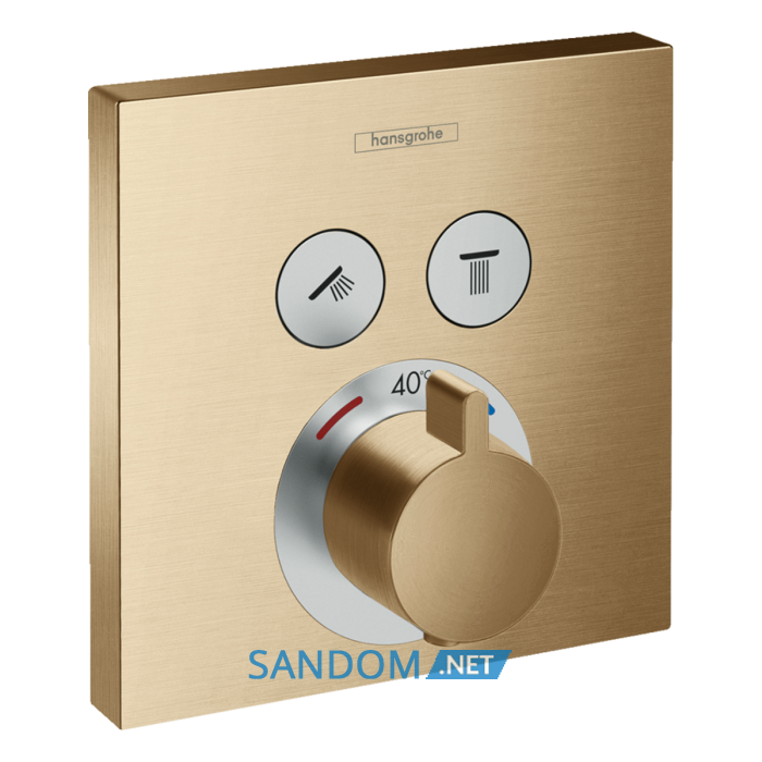 SHOWER SELECT термостат прихованого монтажу, для 2х споживачiв, шлiфована бронза